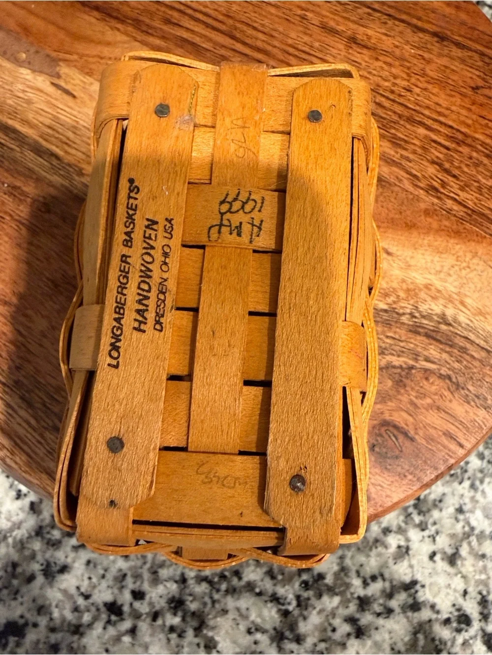 1999 Longaberger Small Decorative Basket